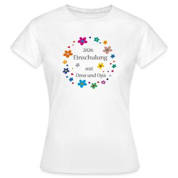 Einschulung 2026  - Frauen T-Shirt - Weiß - Vorne - AI Model Female 172 dark (172cm)