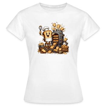 Küchenheld Toast Slice - Women's T-Shirt - white - Front - AI Model Female 172 dark (172cm)
