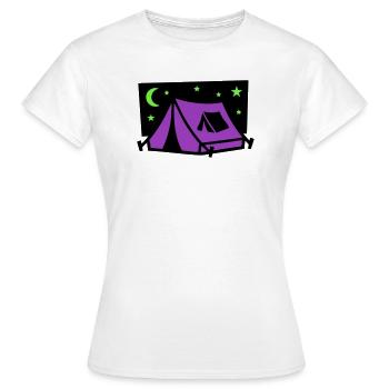 Logo de la soirée sous chapiteau du festival - T-shirt Femme - blanc - Devant - AI Model Female 172 dark (172cm)