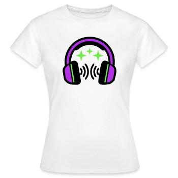 Icône Stars du casque - T-shirt Femme - blanc - Devant - AI Model Female 172 dark (172cm)