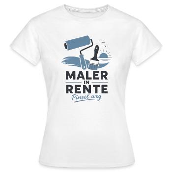 Maler in Rente – Pinsel weg & Farbrolle Grafik - Frauen T-Shirt - Weiß - Vorne - AI Model Female 172 dark (172cm)