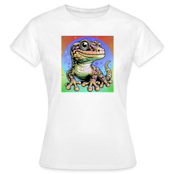 Gecko - T-shirt Femme - blanc - Devant - AI Model Female 172 dark (172cm)