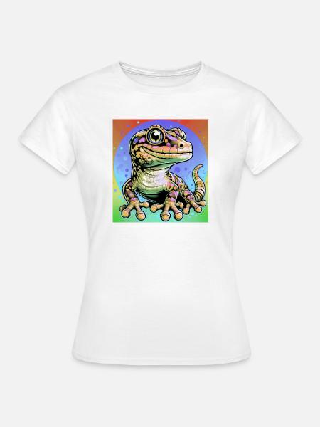 Gecko - Frauen T-Shirt - Weiß