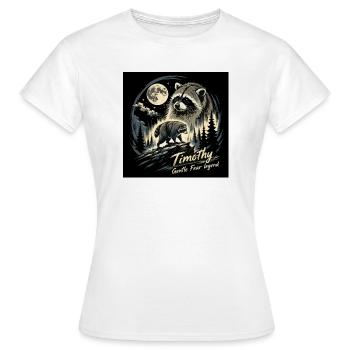 Jimothy Waschbär Lustige Jimothy aus Seattle - Frauen T-Shirt - Weiß - Vorne - AI Model Female 172 dark (172cm)