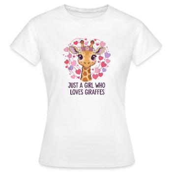 Girafe Fille Amoureuse GIRAFE - T-shirt Femme - blanc - Devant - AI Model Female 172 dark (172cm)