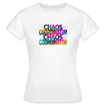 Coordinateur du Chaos : Diction Couleur Arc-en-ciel - T-shirt Femme - blanc - Devant - AI Model Female 172 dark (172cm)
