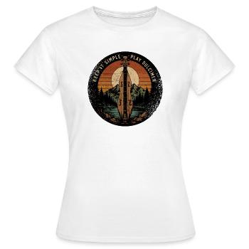 Dulcimer Musicien de Dulcimer Instrument pincé - T-shirt Femme - blanc - Devant - AI Model Female 172 dark (172cm)