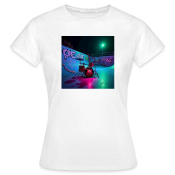 One and One par Mark Noone - T-shirt Femme - blanc - Devant - AI Model Female 172 dark (172cm)