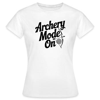 Mode tir à l’arc activé - T-shirt Femme - blanc - Devant - AI Model Female 172 dark (172cm)