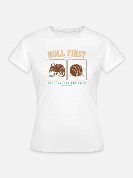 Gürteltier Lustiges Gürteltier Texas - Frauen T-Shirt - Weiß