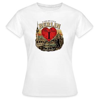 Berlin Heart Retro Car Vintage - Women's T-Shirt - white - Front - AI Model Female 172 dark (172cm)