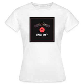 Rage Quit – Gamer Humoristique - T-shirt Femme - blanc - Devant - AI Model Female 172 dark (172cm)