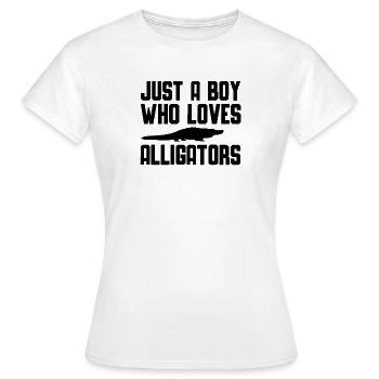 Alligator Reptile - T-shirt Femme - blanc - Devant - AI Model Female 172 dark (172cm)
