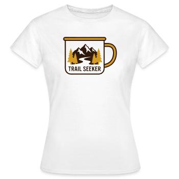 Berge Tasse Wander Logo - Frauen T-Shirt - Weiß - Vorne - AI Model Female 172 dark (172cm)