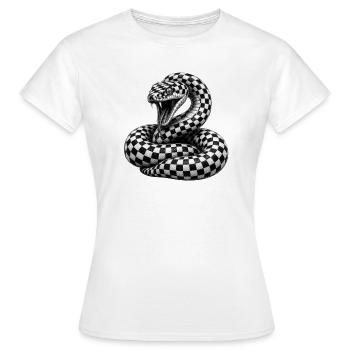 Cobra damier - T-shirt Femme - blanc - Devant - AI Model Female 172 dark (172cm)