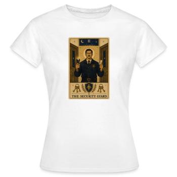 Agent de sécurité | Tarot de sécurité - T-shirt Femme - blanc - Devant - AI Model Female 172 dark (172cm)