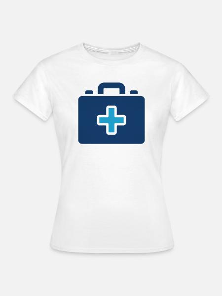 Erste-Hilfe-Kasten Solid-Icon Medizinisches Notfallsymbol - Frauen T-Shirt - Weiß