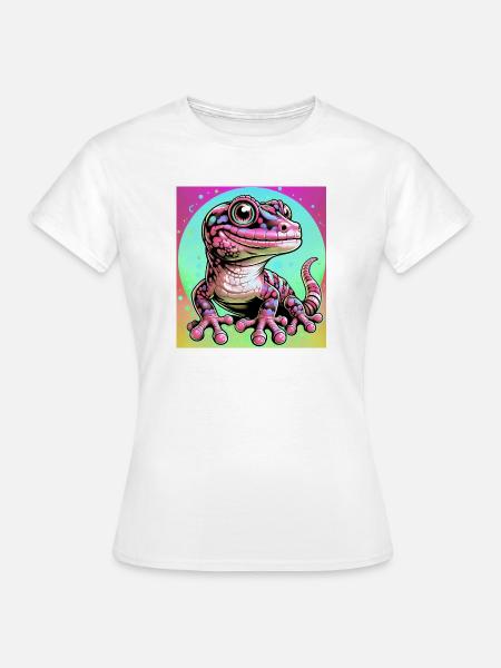 Gecko - Frauen T-Shirt - Weiß