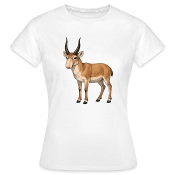 Saiga Antilope  - Frauen T-Shirt - Weiß - Vorne - AI Model Female 172 dark (172cm)