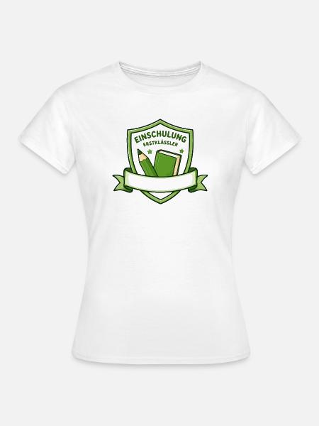 Einschulung Erstklässler Schild Motiv - Frauen T-Shirt - Weiß