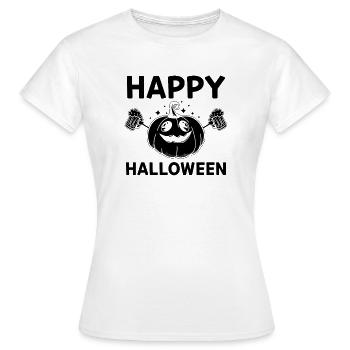 Idées de fête d’Halloween joyeuses - T-shirt Femme - blanc - Devant - AI Model Female 172 dark (172cm)