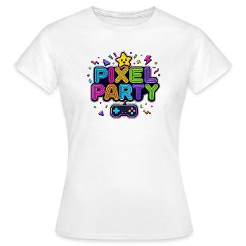 Retro Pixel Party 80er Jahre - Frauen T-Shirt - Weiß - Vorne - AI Model Female 172 dark (172cm)