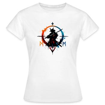 Anneau de Rune de Glace de Feu - T-shirt Femme - blanc - Devant - AI Model Female 172 dark (172cm)