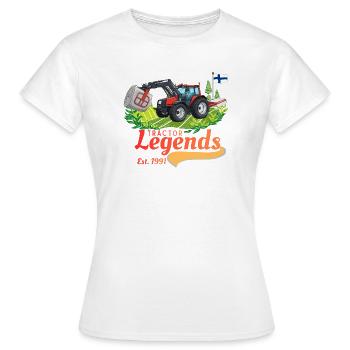Légendes du tracteur en Finlande - T-shirt Femme - blanc - Devant - AI Model Female 172 dark (172cm)