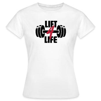 Entraînement de musculation Lift 4 Life Barbell - T-shirt Femme - blanc - Devant - AI Model Female 172 dark (172cm)