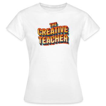 Enseignant créatif Enseignant Cadeau coloré - T-shirt Femme - blanc - Devant - AI Model Female 172 dark (172cm)