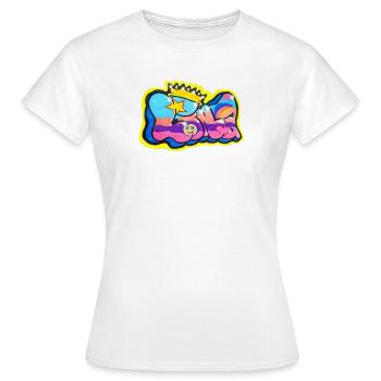 LINA GRAFFITI-NAME FÜR KIND - Frauen T-Shirt - Weiß - Vorne - AI Model Female 172 dark (172cm)