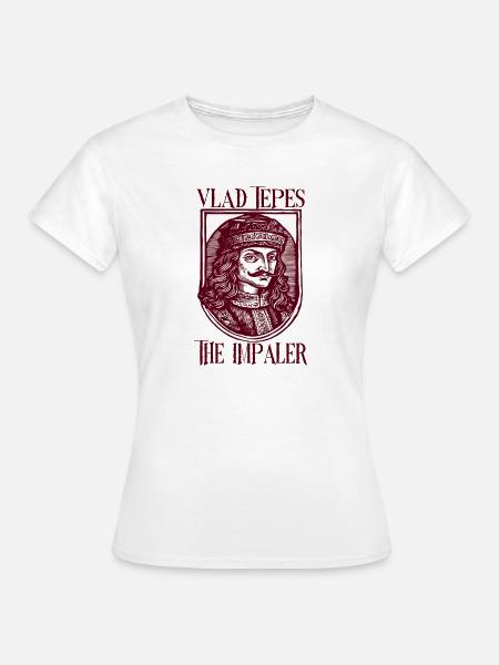 Vlad Tepes Der Impaler Schild - Frauen T-Shirt - Weiß