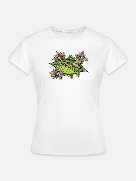 Leaf Bloom Raupengarten - Frauen T-Shirt - Weiß