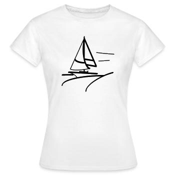 Schnelles Segelboot - Frauen T-Shirt - Weiß - Vorne - AI Model Female 172 dark (172cm)