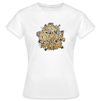 100 Prozent Premium Inside Graffiti Hip Hop - Frauen T-Shirt - Weiß - Vorne - AI Model Female 172 dark (172cm)