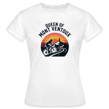 Chemise rétro Reine du Mont Ventoux - T-shirt Femme - blanc - Devant - AI Model Female 172 dark (172cm)
