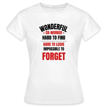Coworker Farewell Gift - Women's T-Shirt - white - Front - AI Model Female 172 dark (172cm)