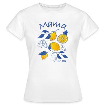 Mama Est. 2026 Citrons Vintage Cadeau Maman - T-shirt Femme - blanc - Devant - AI Model Female 172 dark (172cm)