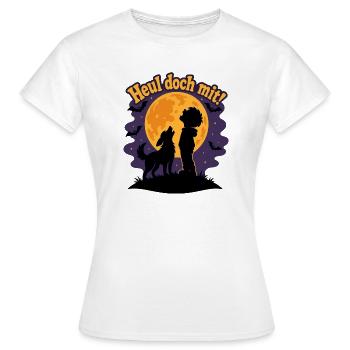 Mondschein-Rudel - Frauen T-Shirt - Weiß - Vorne - AI Model Female 172 dark (172cm)