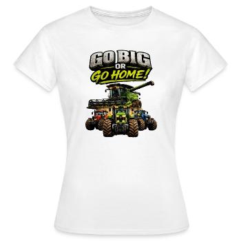 Tracteurs On Va Gros ou On Va Chez Tu - T-shirt Femme - blanc - Devant - AI Model Female 172 dark (172cm)