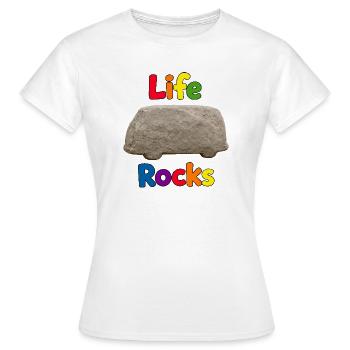 Life Rocks Stone - Frauen T-Shirt - Weiß - Vorne - AI Model Female 172 dark (172cm)