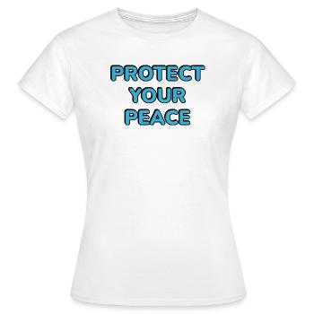 Protégez votre paix - T-shirt Femme - blanc - Devant - AI Model Female 172 dark (172cm)