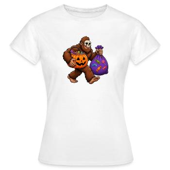 Halloween Bigfoot Lustiges Süßes oder Saures Bigfo - Frauen T-Shirt - Weiß - Vorne - AI Model Female 172 dark (172cm)