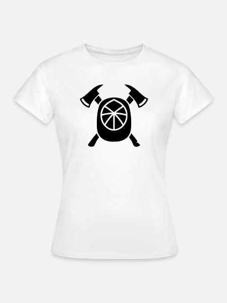Euro Feuerwehrhelm Silhouette - Frauen T-Shirt - Weiß