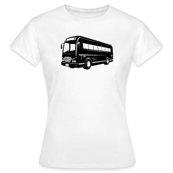 Tourbus - Frauen T-Shirt - Weiß - Vorne - AI Model Female 172 dark (172cm)