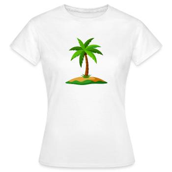 Tropische Insel - Frauen T-Shirt - Weiß - Vorne - AI Model Female 172 dark (172cm)