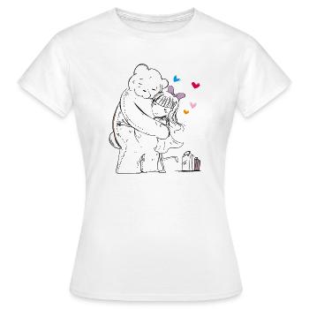 Teddy fährt in den Urlaub - Frauen T-Shirt - Weiß - Vorne - AI Model Female 172 dark (172cm)