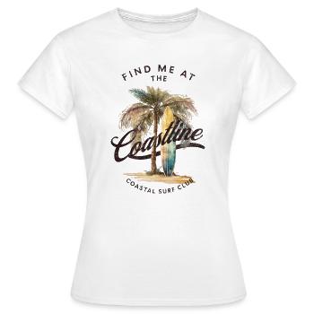 Find me at the coastline - Frauen T-Shirt - Weiß - Vorne - AI Model Female 172 dark (172cm)
