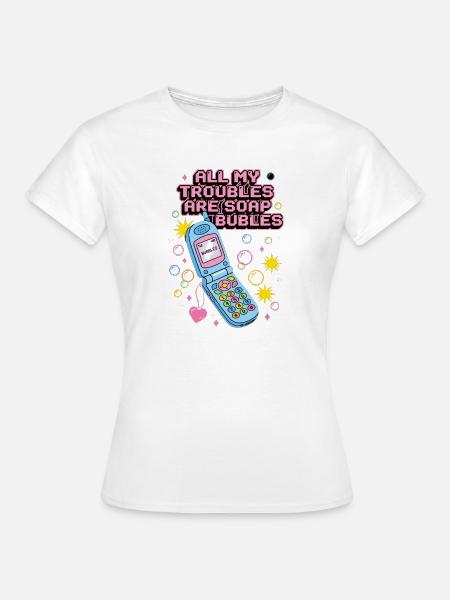 All My Troubles Are Soap Bubbles - Frauen T-Shirt - Weiß