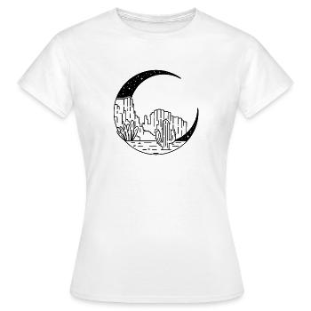Canyon in der Mondsichel - Frauen T-Shirt - Weiß - Vorne - AI Model Female 172 dark (172cm)